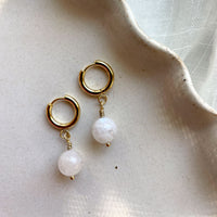 Simplicity Earrings Blue Moonstone